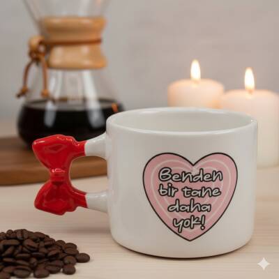 BENDEN BİR TANE DAHA YOK!-KURDELE KUPA - KIRMIZI SAP - 1