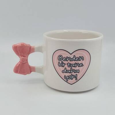 BENDEN BİR TANE DAHA YOK!-KURDELE KUPA - PEMBE SAP - 1
