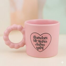 BENDEN BİR TANE DAHA YOK!-PRENSES KUPA - PEMBE GÖVDE PEMBE SAP - 