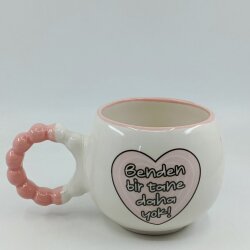 BENDEN BİR TANE DAHA YOK!-PUF KUPA - PEMBE SAP PEMBE TURNET - 