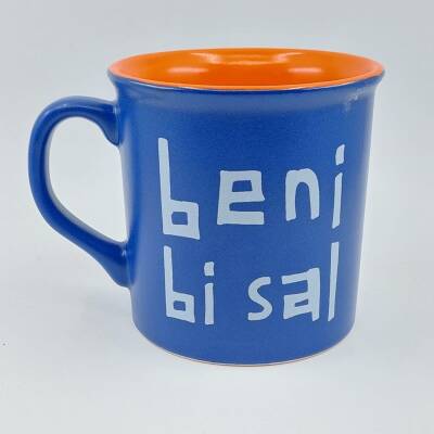 BENİ Bİ SAL-İDA KUPA - LACİVERT SAP LACİVERT GÖVDE TURUNCU İÇ - 1
