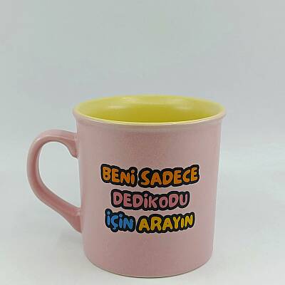 BENİ SADECE DEDİKODU İÇİN-İDA KUPA - PEMBE SAP PEMBE GÖVDE SARII İÇ - 1