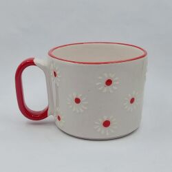 BEYAZ KIRMIZI PAPATYA - 3D-ÖZEL FORM - 3D - 