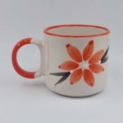 BEYAZ TURUNCU PAPATYA - 3D-ÖZEL FORM - TRANSPARAN GÖVDE - 