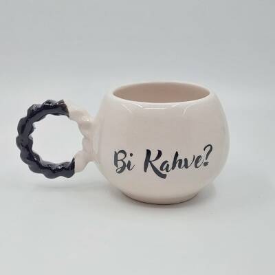Bİ KAHVE? - BALONCUK KUPA - SİYAH SAP - 1