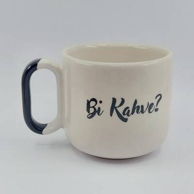 Bİ KAHVE? - ARYA ÇAY FİNCANI - SİYAH SAP - 1