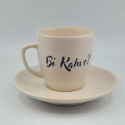 Bİ KAHVE?-KLASİK TÜRK KAHVESİ FİNCANI - TRANSPARAN - 