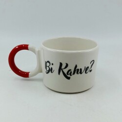 Bİ KAHVE? - DÜĞÜM KUPA - KIRMIZI SAP - 