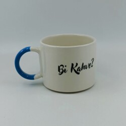 Bİ KAHVE?-D KUPA - AÇIK MAVİ SAP - 