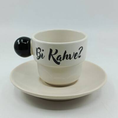 Bİ KAHVE?-PUNTO FİNCAN - SİYAH SAP - 1