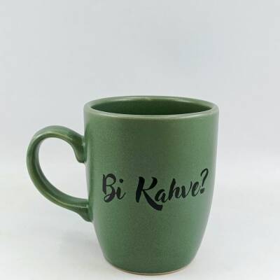Bİ KAHVE?-OVAL KUPA - YEŞİL SAP YEŞİL GÖVDE YEŞİL İÇ - 1