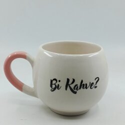 Bİ KAHVE?-BALON KUPA - PEMBE SAP - 