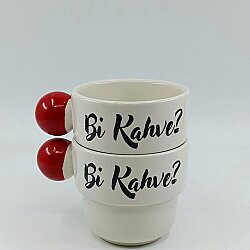 Bİ KAHVE?-İKİLİ PUNTO ESPRESSO - KIRMIZI SAP - 