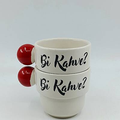 Bİ KAHVE?-İKİLİ PUNTO ESPRESSO - KIRMIZI SAP - 1