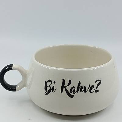 Bİ KAHVE?-LUNA KUPA - SİYAH SAP - 1