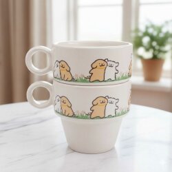 BİR AŞK HİKAYESİ-İKİLİ ESPRESSO BARDAĞI - TRANSPARAN - 