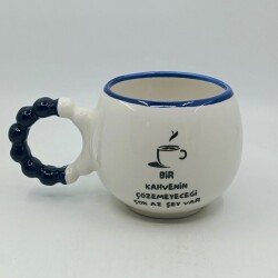 BİR KAHVENİN ÇÖZEMEYECEĞİ-PUF KUPA - KOBALT SAP KOBALT TURNET - 