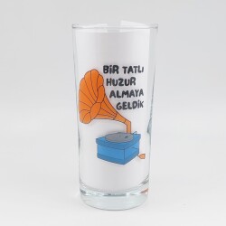 BİR TATLI HUZUR ALMAYA GELDİK-RAKI BARDAĞI - ŞEFFAF - 