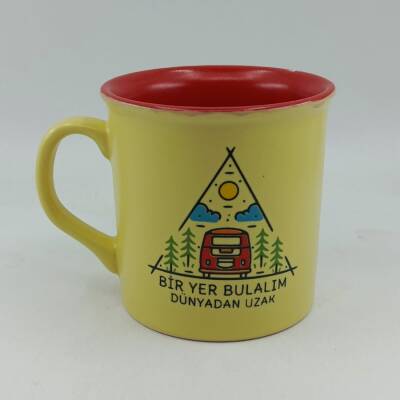 BİR YER BULALIM-İDA KUPA - SARI SAP SARI GÖVDE KIRMIZI İÇ - 1