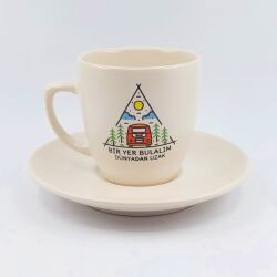 BİR YER BULALIM-KLASİK TÜRK KAHVESİ FİNCANI - TRANSPARAN - 