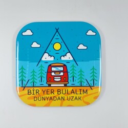 BİR YER BULALIM-PARLAK BARDAK ALTLIĞI - TEKLİ - 