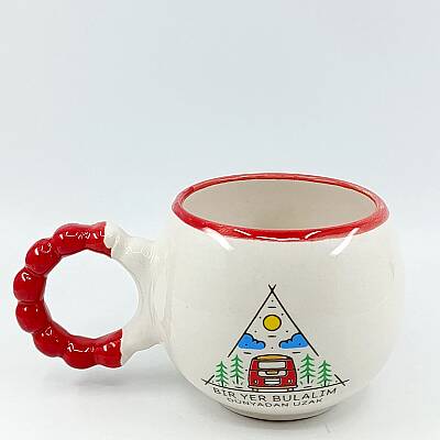 BİR YER BULALIM-PUF KUPA - KIRMIZI SAP KIRMIZI TURNET - 2