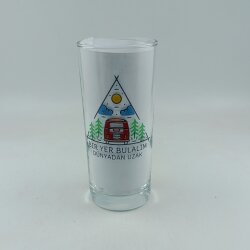 BİR YER BULALIM-RAKI BARDAĞI - ŞEFFAF - 