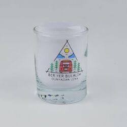 BİR YER BULALIM-SHOT BARDAĞI - ŞEFFAF - 