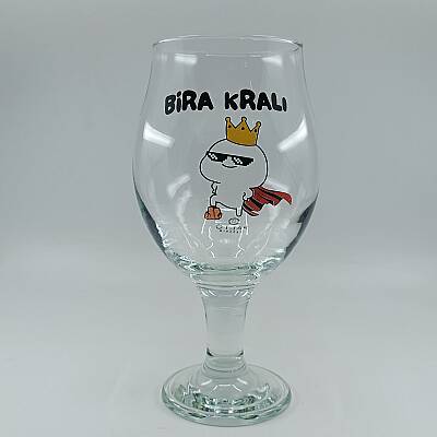 BİRA KRALI-CAM BİRA BARDAĞI - ŞEFFAF - 1