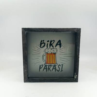BİRA PARASI-KARE KUMBARA - SİYAH TEKLİ - 1