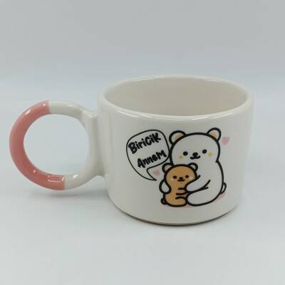 BİRİCİK ANNEM AYICIKLAR-DÜĞÜM KUPA - PEMBE SAP - 1