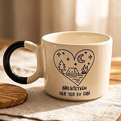 BİRLİKTEYKEN HER YER EV GİBİ-DÜĞÜM KUPA - SİYAH SAP - 