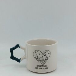 BİRLİKTEYKEN HER YER EV GİBİ-YILDIZ KUPA - YEŞİL SAP - 