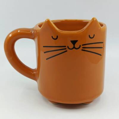 BIYIK KEDİ-KEDİ KUPA - KAHVERENGİ GÖVDE KAHVERENGİ SAP - 1