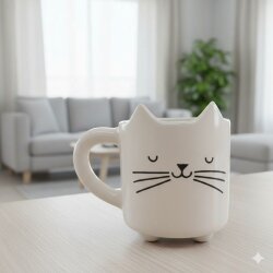 BIYIK KEDİ-KEDİ KUPA - TRANSPARAN SAP - 