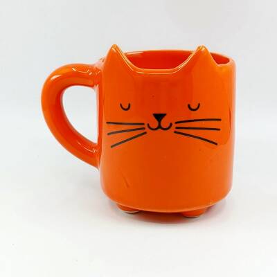 BIYIK KEDİ-KEDİ KUPA - TURUNCU GÖVDE TURUNCU SAP - 1