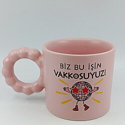 BİZ BU İŞİN-PRENSES KUPA - PEMBE GÖVDE PEMBE SAP - 