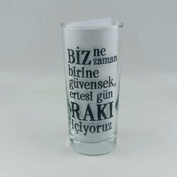 BIZ NE ZAMAN BIRINE GUVENSEK-RAKI BARDAĞI - ŞEFFAF - 