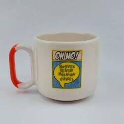 BOŞVER SENİN BURNUN GÜZEL - ARYA ÇAY FİNCANI - TURUNCU SAP - 