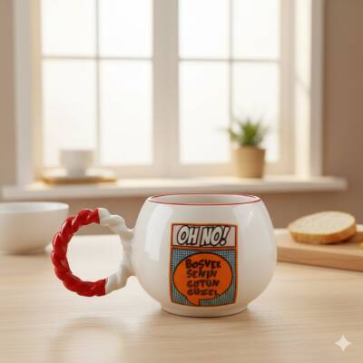 BOŞVER SENİN GÖTÜN GÜZEL - BALONCUK KUPA - KIRMIZI SAP - 1