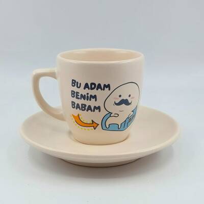 BU ADAM BENİM BABAM-KLASİK TÜRK KAHVESİ FİNCANI - TRANSPARAN GÖVDE - 1