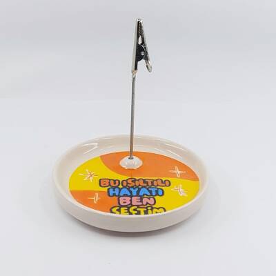 BU IŞILTILI HAYATI BEN SEÇTİM-YUVARLAK SERAMİK NOTLUK - TRANSPARAN GÖVDE - 1