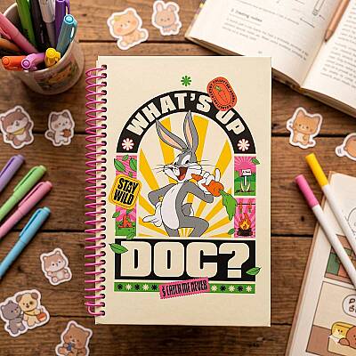 BUGS BUNNY WHATS UP-SPİRALLİ DEFTER - TEKLİ - 1