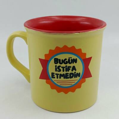 BUGÜN İSTİFA ETMEDİN-İDA KUPA - SARI SAP SARI GÖVDE KIRMIZI İÇ - 1
