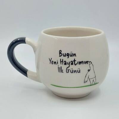BUGÜN YENİ HAYATIMIN İLK GÜNÜ - BALON KUPA - SİYAH SAP - 1
