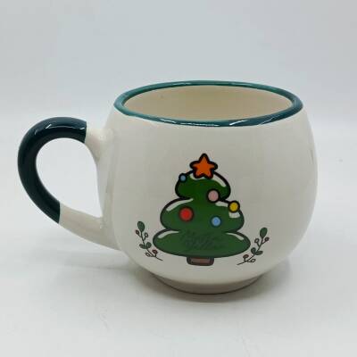 ÇAM AĞACI MUTLU YILLAR-BALON KUPA - YEŞİL SAP YEŞİL TURNETT - 1