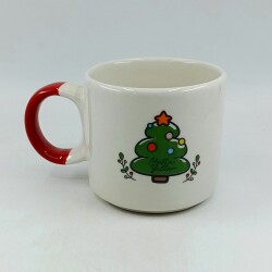 ÇAM AĞACI MUTLU YILLAR-D KUPA - KIRMIZI SAP - 