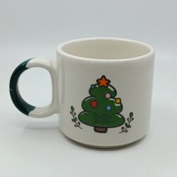 ÇAM AĞACI MUTLU YILLAR-D KUPA - YEŞİL SAP - 