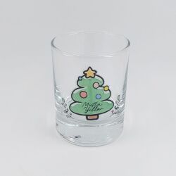 ÇAM AĞACI MUTLU YILLAR-SHOT BARDAĞI - ŞEFFAF - 