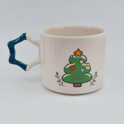 ÇAM AĞACI MUTLU YILLAR-YILDIZ KUPA - YEŞİL SAP - 1